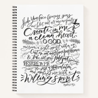 Psalm 51 Spiral Notebook