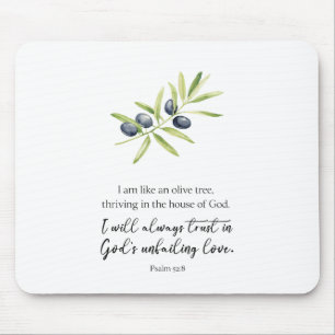 Psalm 52:8, "I am like an olive tree." Mouse Mat