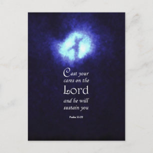 Psalm 55:22 postcard