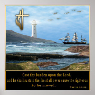 Psalm 55:22 poster