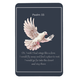 Psalm 55 Introvert Christian Quote Fly Away Magnet