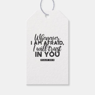 Psalm 56:3 Bible Verse Art "I Will Trust in You" Gift Tags