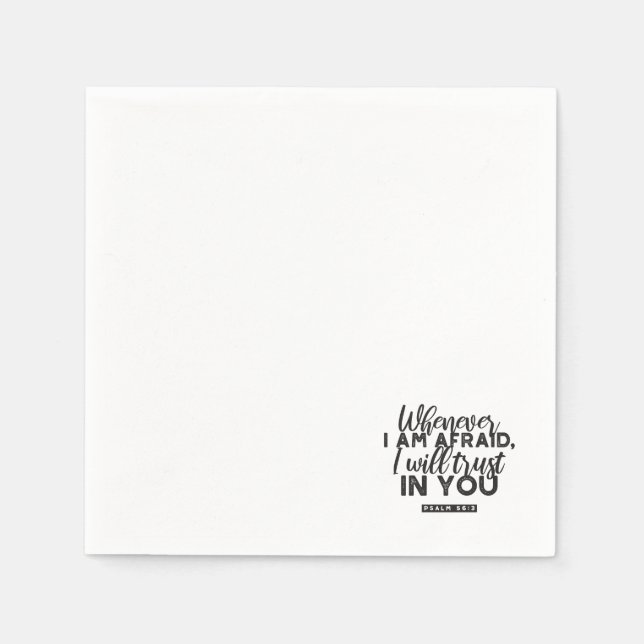 Psalm 56:3 Bible Verse Art "I Will Trust in You" Napkin (Front)