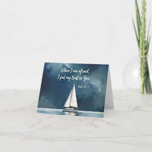 Psalm 56:3 When I am afraid trust in You, faith  Card