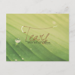 Psalm 56:8 - Tears are prayers too Postcard