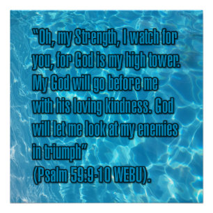Psalm 59:9-10 WEBU Poster