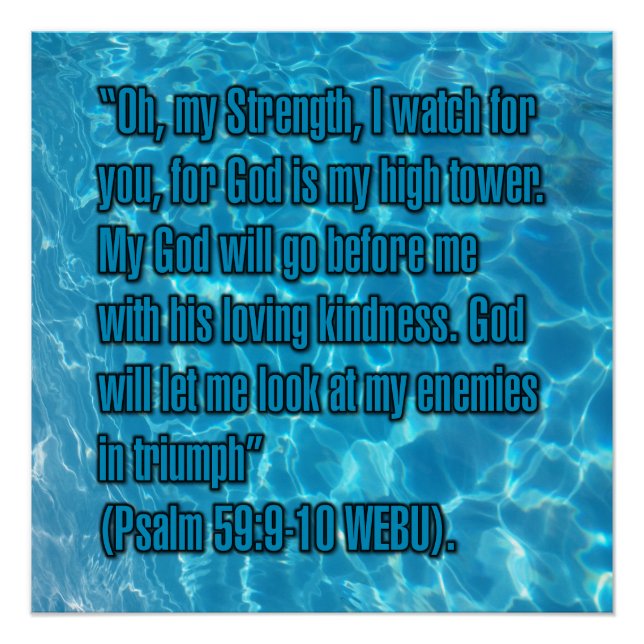 Psalm 59:9-10 WEBU Poster (Front)