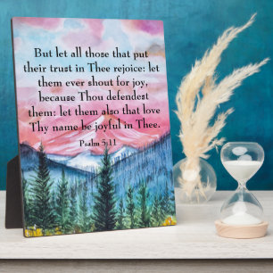 Psalm 5:11    plaque