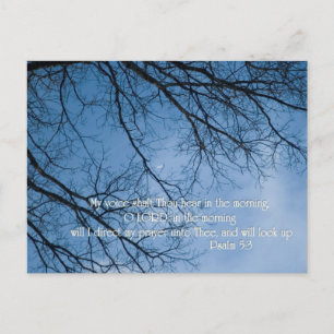 Psalm 5:3 My voice shall Thou hear in the morning Postcard