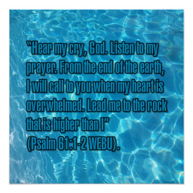Psalm 61:1-2 WEBU Poster (Front)