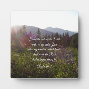 Psalm 61:2 From the ends of the earth will I cry Plaque