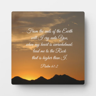 Psalm 61:2 From the ends of the Earth will I cry Plaque