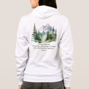 Psalm 61:2 Lead me to the Rock Scripture Mountain Hoodie