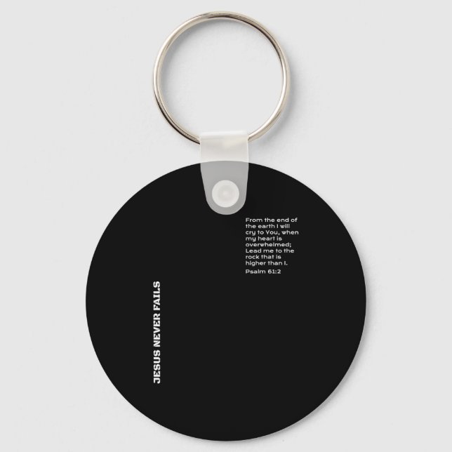 Psalm 61_2 seek god christian  key ring (Front)