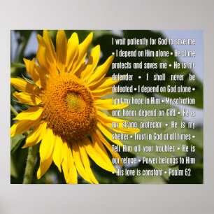Psalm 62 - Confidence in God's Protection Poster