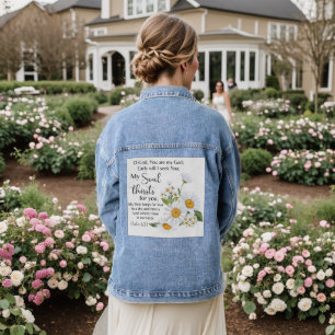 Psalm 63:1 Bible Scripture Chamomile Flowers Denim Jacket