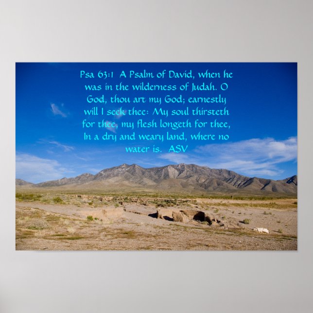 Psalm 63:1 poster (Front)