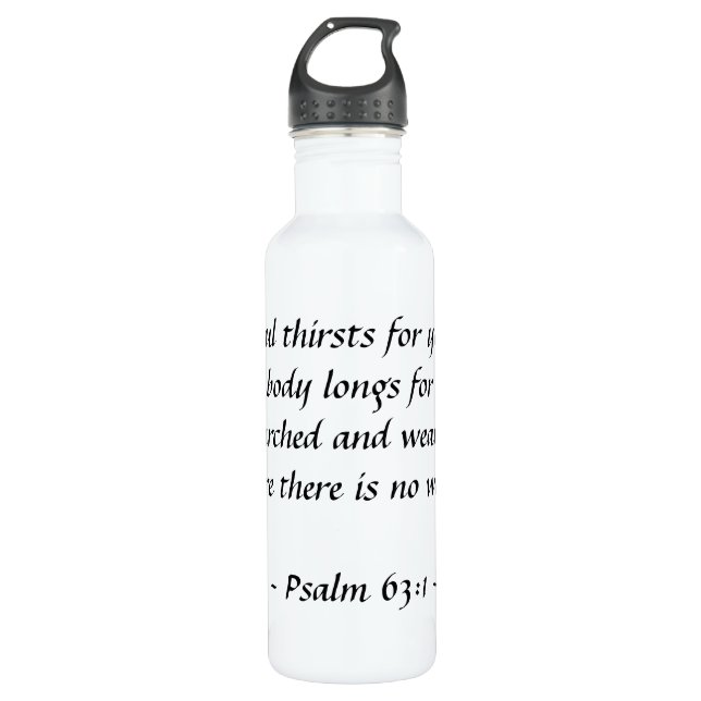 Psalm 63:1 - small yellow Liberty Bottle (Front)