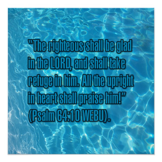 Psalm 64:10 WEBU Poster (Front)