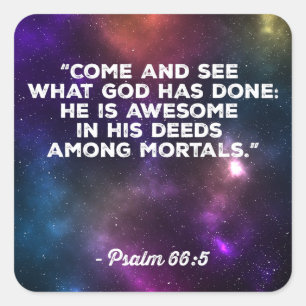 Psalm 66:5  square sticker