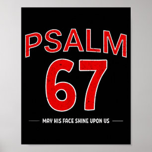 Psalm 67 May His Face Shine Un Us Faith Christian Poster