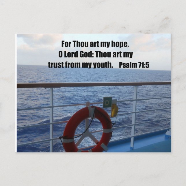 Psalm 71:5 postcard (Front)
