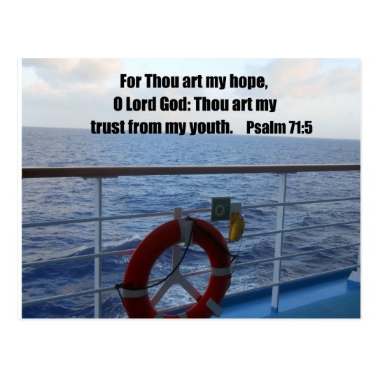 Psalm 71:5 postcard