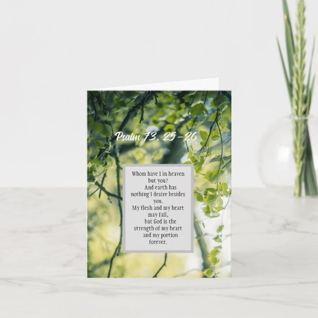 psalm 73: 25-26, Christian folded card (Front)
