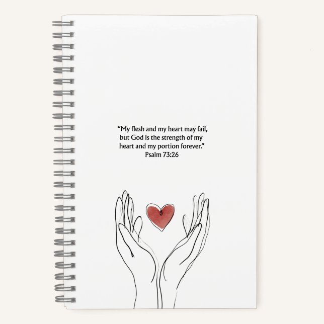 Psalm 73:26 Christian Journal | Scripture Notebook (Front)