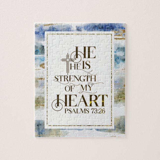 Psalm 73:26 He is the Strength of my Heart  Jigsaw Puzzle (Vertical)
