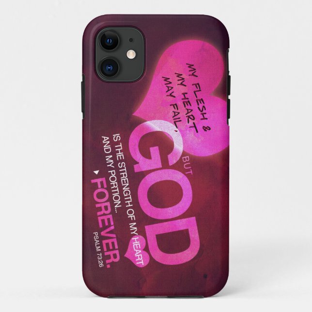 Psalm 73:26 - Pink (iPhone 5) Case-Mate iPhone Case (Back)