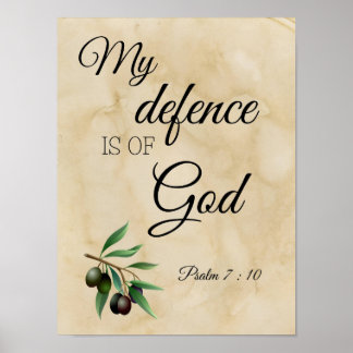 Psalm 7 : 10 on Biblical Scroll Poster