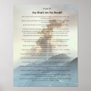 Psalm 81, Sing Aloud to  God Our Strength Poster