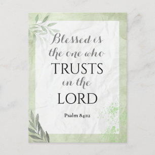 Psalm 84:12 Christian Bible Verse Postcard