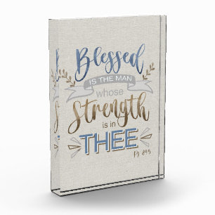 Psalm 84:5 - Blessed is the Man Photo Block
