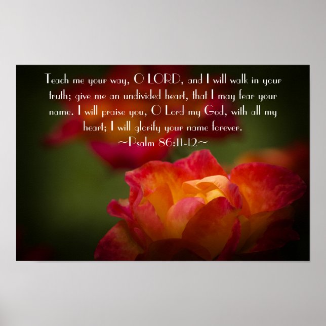 Psalm 86:11-12 Poster (Front)