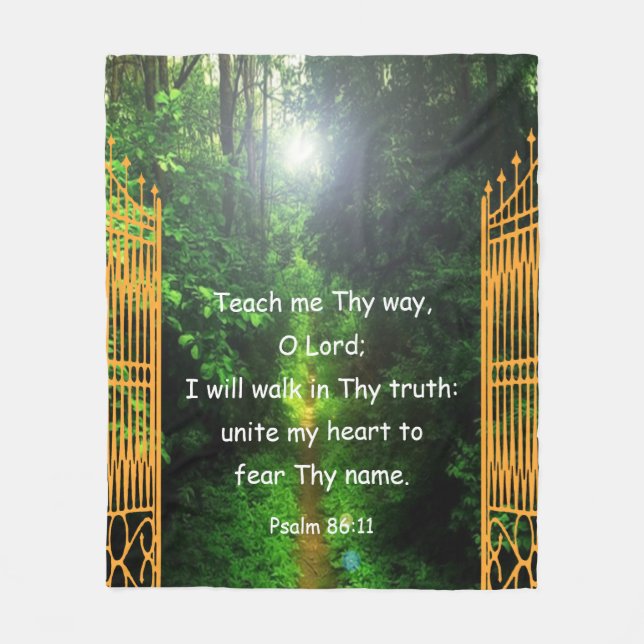 Psalm 86:11  fleece blanket (Front)