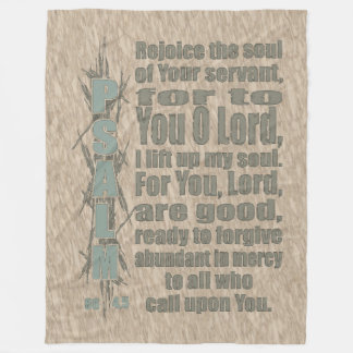Psalm 86:4,5 fleece blanket