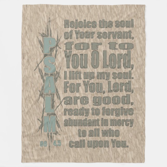 Psalm 86:4,5 fleece blanket (Front)