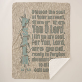 Psalm 86:4,5 sherpa blanket