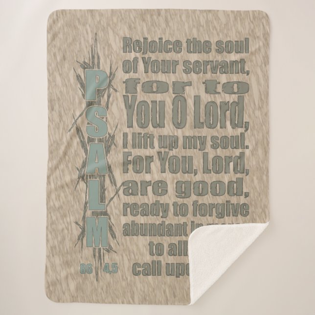Psalm 86:4,5 sherpa blanket (Front)