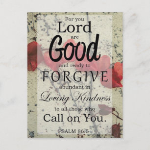 Psalm 86:5 Forgiveness Postcard