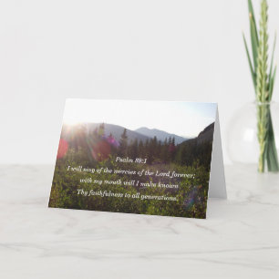 Psalm 89:1 I will sing of the mercies of the Lord Card