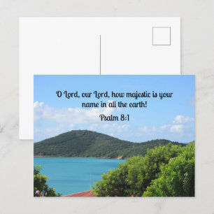 Psalm 8:1 O Lord, our Lord, how majestic is Postcard