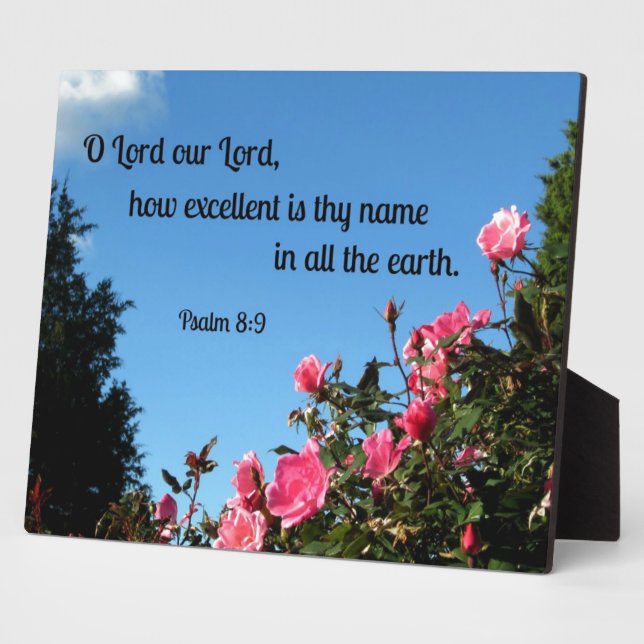 Psalm 8:9 O Lord our Lord, how excellent is thy... Plaque (Side)