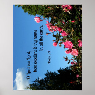 Psalm 8:9 O Lord our Lord, how excellent is thy... Poster