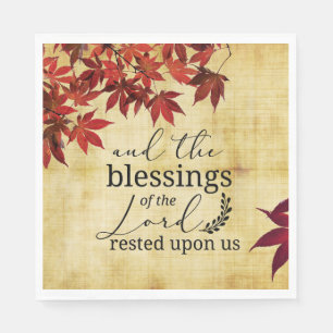 PSALM 90:17 Blessings of the Lord Rested Upon Us Napkin