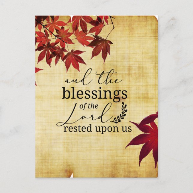 PSALM 90:17 Blessings of the Lord Rested Upon Us Postcard (Front)