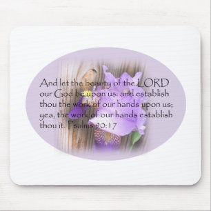 Psalm 90:17 KJV Bible verse Mouse Mat