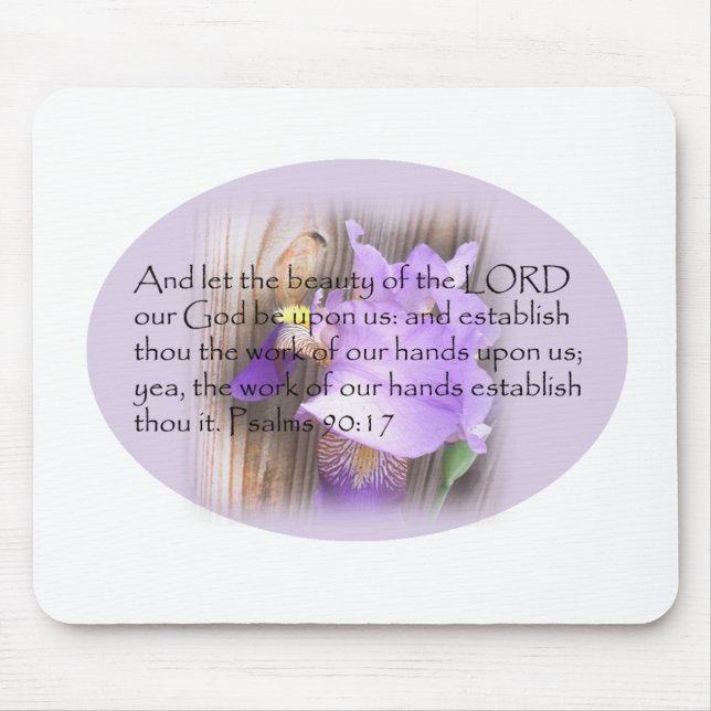 Psalm 90:17 KJV Bible verse Mouse Mat (Front)